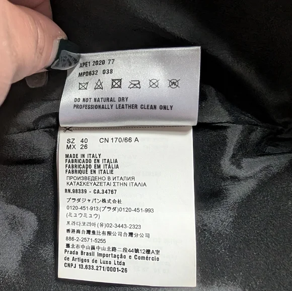 NWT Miu Miu | Black Nappa Leather Scallop Mini Skirt IT40 US4 (MPD632) - Picture 9 of 13